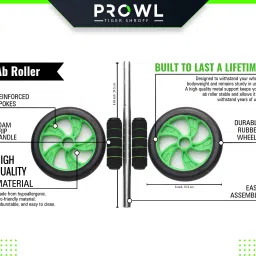 prowl by tiger shroff Double Ab Wheel Roller With Knee Pad | Abs Roller | Exercise Roller Ab Exerciser Ab Exerciser image 5