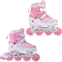 Skating Shoes Inline Skates w/ Light Up Wheels LED Flashing Roller Skates Shoe Skates - Size 6-14 YR UK-image-55