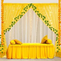 Solid Ganesh Chaturthi pooja janmashtmi decoration net set of 9 Balloon-image-7