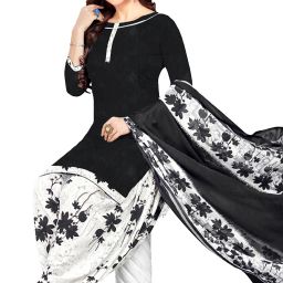 Unstitched Crepe Salwar Suit Material Floral Print, Printed, Geometric Print-image-40