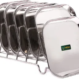Set of 6, Heavy Gauge Dinner/ Square Plates Laser Print-Diameter: 10 Inches Dinner Plate-14