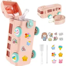Bus Shape P7 Water Bottle Interesting Toy Cute Appearance for School Home Office 500 ml Water Bottle-image-85
