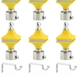 Yellow Tassels, Curtain Knobs, Tieback Hook, Rod Rail Bracket Metal-image-106