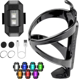 Bicycle Bottle Holder with Universal Safety Small Light 7 Colors, 30 Modes Bicycle Bottle Holder-26