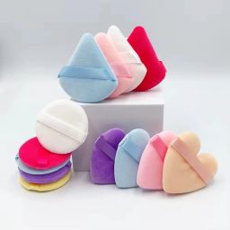 Triangle Round Powder Puff Heart Sponge Puff Washable Soft Puff (Pack Of-12)-image-9