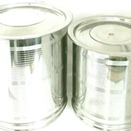 Steel pawali water and Aata storage 8 L 12 L tanki 2 pcs set 12x15 12 L Drum-19