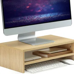 UniAart Computer Monitor Riser Stand 16.5” 2-Tier Computer Monitor Shelf Laptop Stand-1