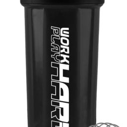 Work Hard Protein Gym Sipper Bottle with Stainless Steel Spring Ball 700 ml Shaker-19
