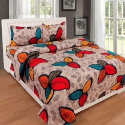 180 TC Microfiber Double 3D Printed Flat Bedsheet-image-7