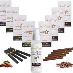 Herbal Cigarette Tobacco & Nicotine Free Regular, Clove Flavour With Shot 100ML Smoking Cessations-image-38