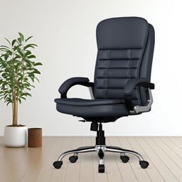 fugo High Back Office Chair|3 Year Warranty| Adjustable Height & Swivel Wheels Leatherette Office Adjustable Arm Chair-picture-8