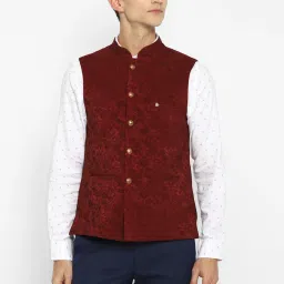 Self Design Men Waistcoat-24
