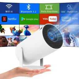 Jaaro Android Projector 4K & 1080P, 4D Keystone, 270° Rotation, Device Compatible (2000 lm / Remote Controller) Portable Projector-43