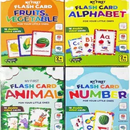 Animals, Fruits & Vegetables, Alphabets, Numbers Flash Cards ( Set of 4)-15