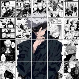 Gojo Satoru Manga Panel Anime Manga Paper Wall Poster Set Of 12 For Bedroom With Size A4 Paper Print-image-14