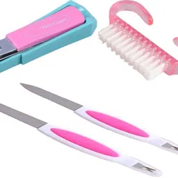 2 in 1 Manicure Pedicure Nail File Tool Cuticle Trimmer Cutter Remover for Women & Nail Clipper & Cutter with Nail Brush-32
