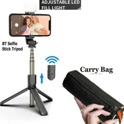 POZUB Selfie Stick with Fill Light Carry Bag BT Remote Mobile Stand Gimbal Stabilizer Tripod, Monopod, Monopod Kit, Tripod Ball Head, Tripod Bracket, Tripod Clamp, Tripod Kit-7