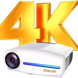 Omexcart New Arrival 4K LED Projector, 9000 Lumens 4D Correction LTPS+LCD Display (9000 lm / 2 Speaker / Remote Controller) Projector-26