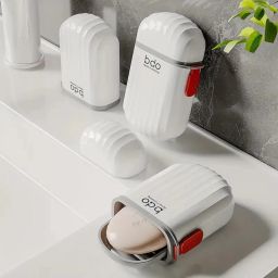 Portable Soap Dishes Leak Proof Soap Container Home Bathroom Plastic Soap Box-image-57