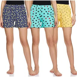 Pack of 3 Self Design Women Multicolor Casual Shorts-23