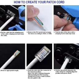DEALZIA Cat6 RJ45 Ends, Cat6 Connector, Cat6 / Cat5e RJ45 Connector, Ethernet Cable Crimp Connectors UTP Network Plug for Solid Wire and Standard Cable, LAN Crimp Module Plugs Transparent (Pack of 100) Network Interface Card image 3