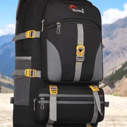 60 Litres Curve Water Resistant Rucksack For Hiking Trekking And Travel - Unisex Rucksack- 60 L-image-73