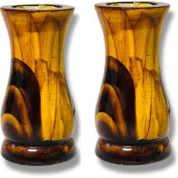 Pack of 2, Premium & Durable 6inch Flower Pots | For Home & Office Decoration | Wooden Vase-image-32