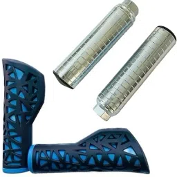 Blue and Black Cycle Handle Grip with 2Pc foot rest 24-29 Inch Bicycle Bicycle Handle Grip-9