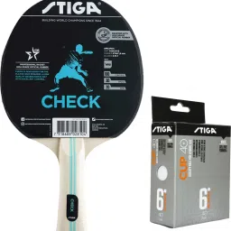 Stiga Check Table Tennis Bat With Cup Table Tennis Ball Multicolor Table Tennis Racquet-image-18