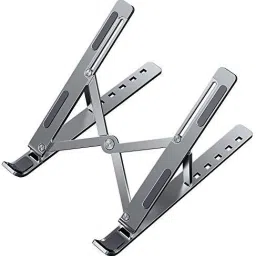 RLEST Premium Aluminum Laptop Stand - Foldable & Portable for All Notebooks , Adjustable Height & Anti-Slip Design for MacBook, Dell, HP, Lenovo & More Laptop Stand-image-96