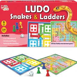 Small Ludo and Snakes & Ladders Board Game for Kids (11" Size) - Board Game Set Party & Fun Board Game-picture-3