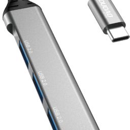 DUDAO A16T Type-C USB HUB Smart Chip 4 USB 3.0 5GBPS Transfer Speed Premium Aluminum Compatible with MacBook,iPhone 15,Android Type-C Devices Mouse,Pendrive, SSD,etc USB Hub, Laptop Accessory-image-77