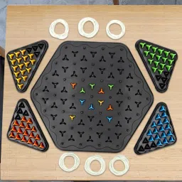 Chain Triangle ChessSet,Triangular Chess Set for Children and Adults--89 Strategy & War Board Game-13