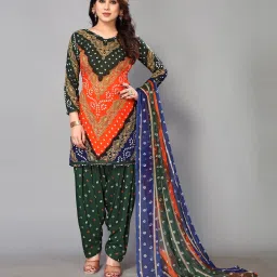 Unstitched Crepe Salwar Suit Material Printed-image-58