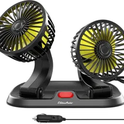 Premium long Neck moveable head Car Cooling Fan 12V With 360Degree with stickers Car Interior Fan-image-53