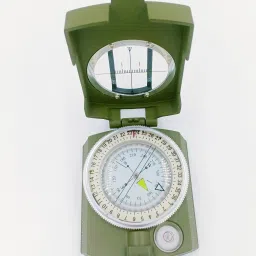 Army waterproof Metal Lensatic prismatic Navigator for direction(Green) Compass-8