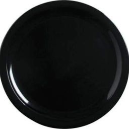 Unbreakable Glossy Plain Designed (Black 27'cm) Dinner Lunch Plates (Pack of 2) Dinner Plate-19