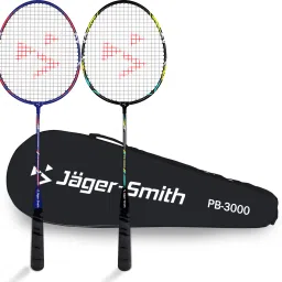PB 3000 Combo with Full Cover Black, Blue Strung Badminton Racquet-image-13