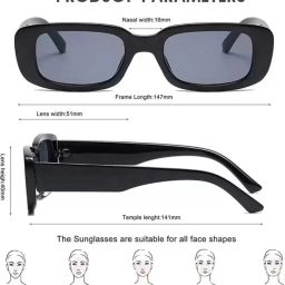 fetkids UV Protection Rectangular Sunglasses (Free Size) image 2