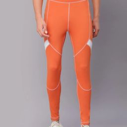 Striped Men Orange Tights-image-19