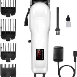 Frinzoo LCD Display Hair Trimming Electric Hair Cutting Machine Fully Waterproof Trimmer 240 minRuntime 4 Length Settings-48