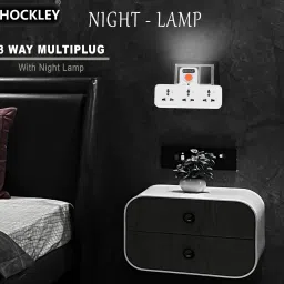 shockley 3 Way Multi Plug Night Lamp Extension Board Switch Socket 6 AMP universal (1 Pc) Multipurpose Controller image 2