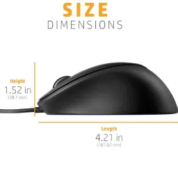 HP 4TS44AA Secure USB Mouse with Integrated Fingerprint Reader Wired Ambidextrous Optical Mouse image 4