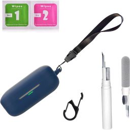 Leiox Silicone Press and Release Earbuds Case For Realme Buds Air 7 Case With Cleaner Kit ,Lanyard & Wipes-picture-34
