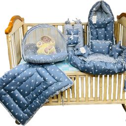 Cotton Baby Bed Sized Bedding Set-image-30