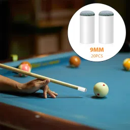serplex 20 Pcs Slip On Cue Tips 9mm Billiard Pool Cue Stick Tip Replacement Accessories Cue Tip image 2