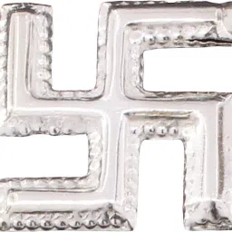 Sterling Silver Swastik for Home Vaastu worship and decorative item Decorative Showpiece-2 cm-image-67