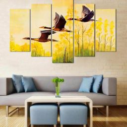 wens Sky Multicolour MDF Wildlife Art Panel Set of 5-picture-13