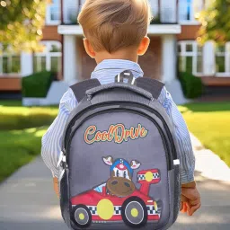 Medium 21 L Backpack Car print bag for Class nursery,UKG,LKG,1st standard-image-45