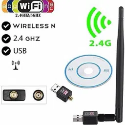 Gabbar Mini Wifi Adoptor Dongle For Laptop Desktop Computers Wireless Wifi Network 300 MBS Speed Device Anteena USB Adapter image 5